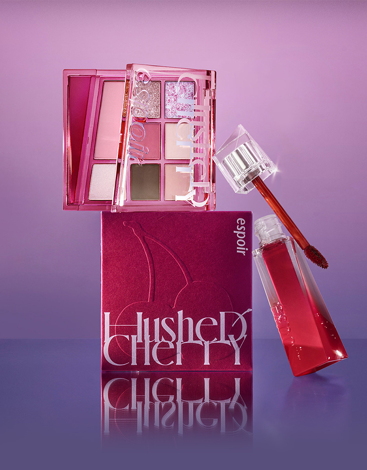 Winter代言! 【送限量小棕子三角包😍】韓國 Espoir 🍒櫻桃系列 Hushed Cherry Edition Palette + Lip Set - 色號自選