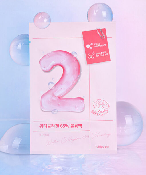 提升彈性撫紋～韓國 numbuzin No.2 Water Collagen 65% Voluming Sheet Mask 65%低分子膠原蛋白水潤彈嫩面膜 - 2款選擇