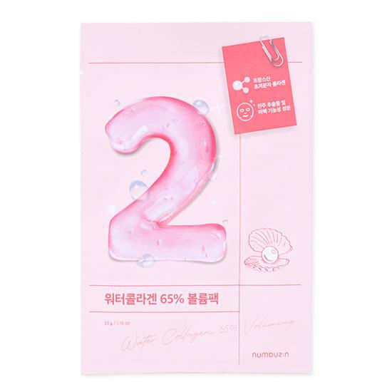 提升彈性撫紋～韓國 numbuzin No.2 Water Collagen 65% Voluming Sheet Mask 65%低分子膠原蛋白水潤彈嫩面膜 - 2款選擇