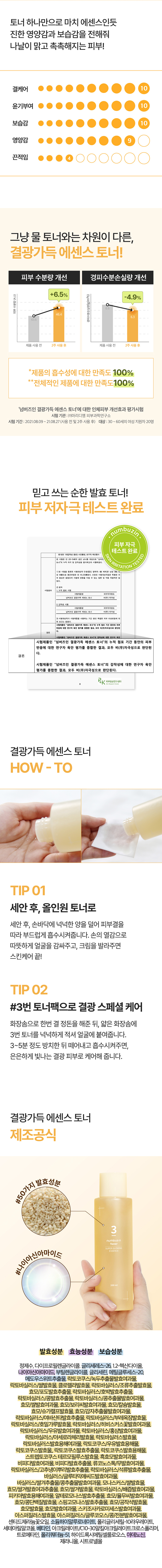 韓國 numbuzin No.3 Super Glowing Essence Toner 3號煥彩亮肌酵母精華爽膚水 - 200ml