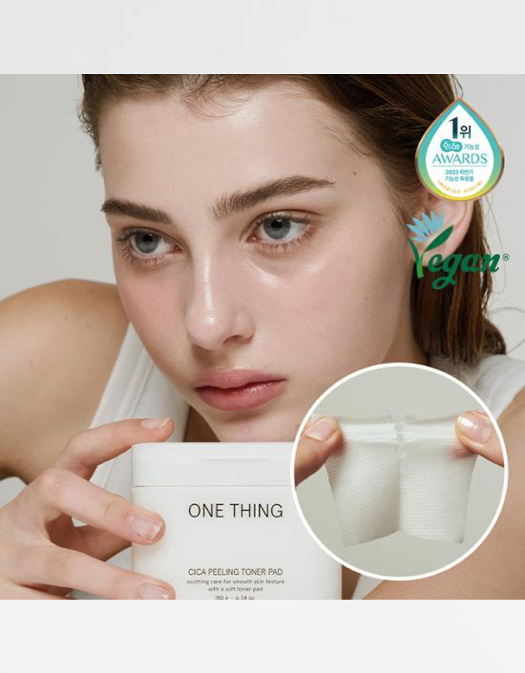 韓國 One Thing Cica Peeling Toner Pad 積雪草去角質爽膚棉片 - 65片裝