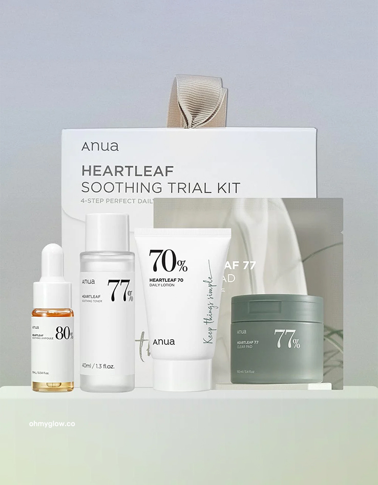 韓國 ANUA Heartleaf Soothing Trial Kit 皇牌魚腥草系列美肌體驗套裝(爽膚水+棉片+精華+乳液)4件套