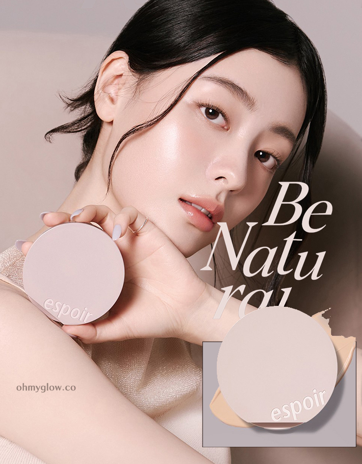 【🌟25年最新升級版】韓國Espoir Be Natural Cushion SPF50 PA++++自然透氣半啞光氣墊粉底連補充裝 - 5色選擇