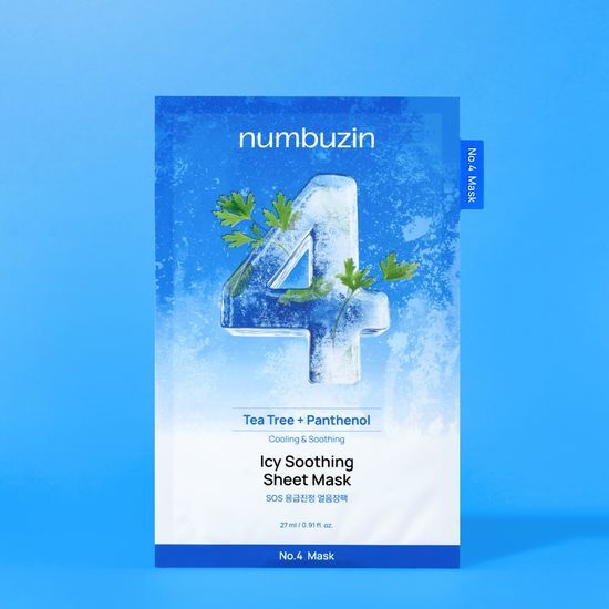 速救降紅降溫～韓國 numbuzin No.4 Icy Soothing SOS Emergency Calming Ice Sheet Mask 4號冰袋冰涼鎮靜舒敏艾草面膜 - 2款選擇