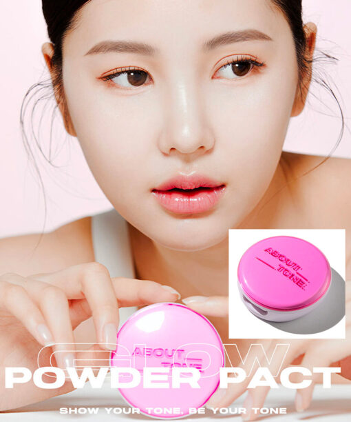 韓國About Tone Glow Powder Pact 柔亮光感定妝粉餅