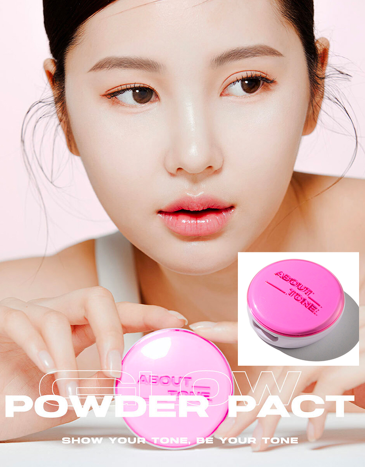 韓國About Tone Glow Powder Pact 柔亮光感定妝粉餅