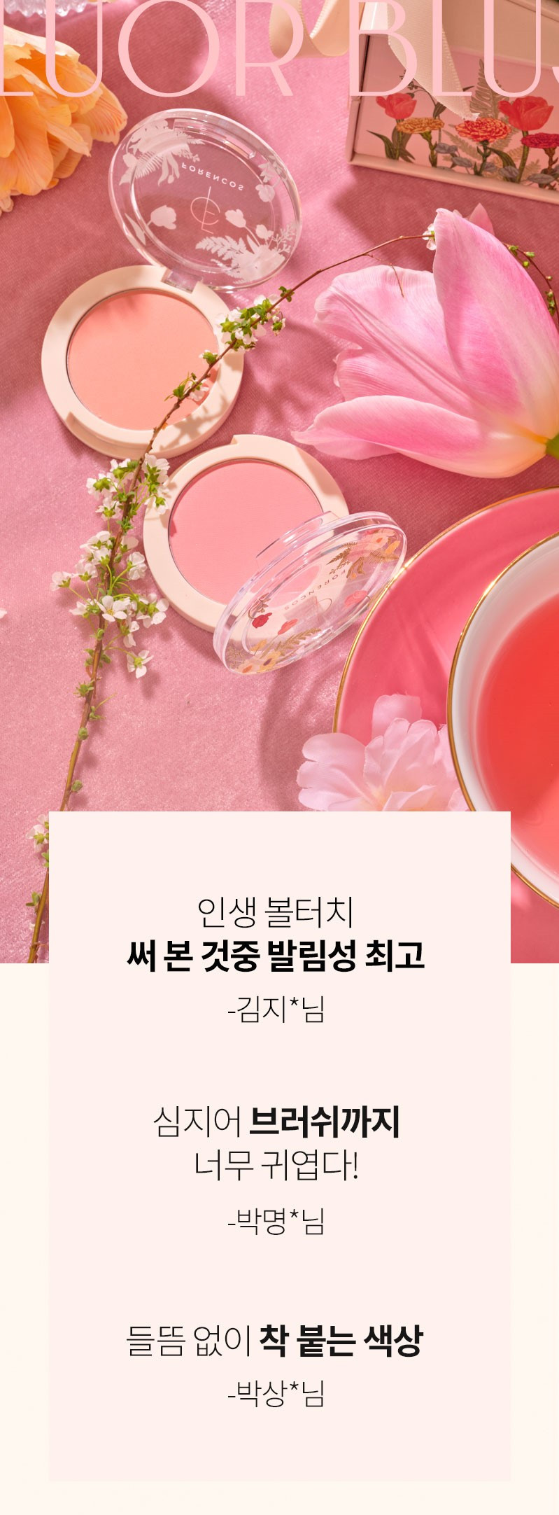 韓國 FORENCOS Blusher (#Pure / Bare / Fluor 系列) 人氣高CP胭脂連彈力小饅頭粉樸 - 多色選擇