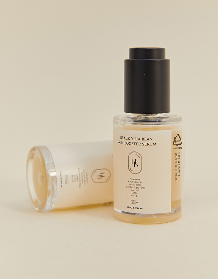 做好保濕防甩妝～韓國 HeveBlue Black Yuja Bean Skin Booster Serum天然黑豆青柚強效深層保濕精華