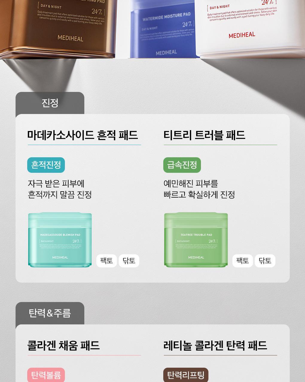 推介乾燥/缺水肌～韓國 MediHeal Watermide Toner Pad 10重透明質酸保濕降溫爽膚濕敷棉片 - 100片裝