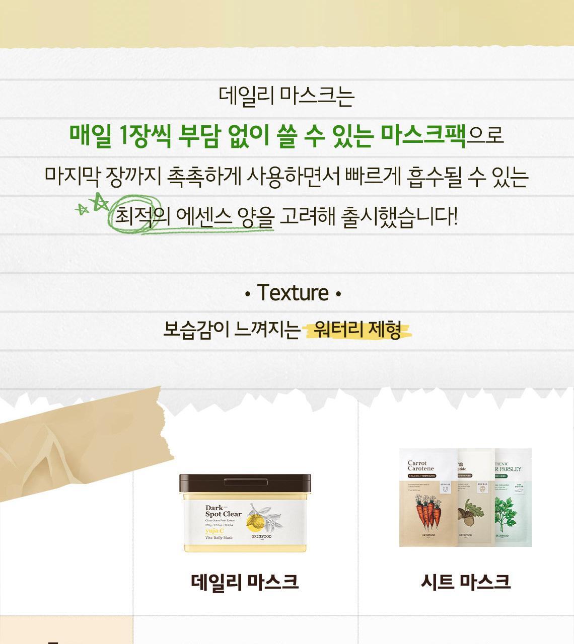 每天5分鐘~韓國 SkinFood Dark Spot Clear Yuja C Vita Daily Mask 柚子維C🍋亮白淡斑🍋日用早安面膜 - 30片裝