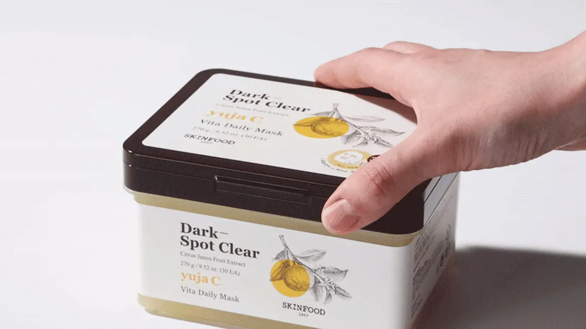 每天5分鐘~韓國 SkinFood Dark Spot Clear Yuja C Vita Daily Mask 柚子維C🍋亮白淡斑🍋日用早安面膜 - 30片裝