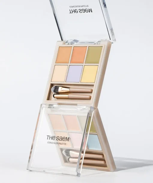 🏆GlowPick！韓國 TheSaem Cover Perfection Concealer Palette 6色校正調色遮瑕盤連掃(#01 Cover & Correct / #02 Cover & Light) - 2色選擇