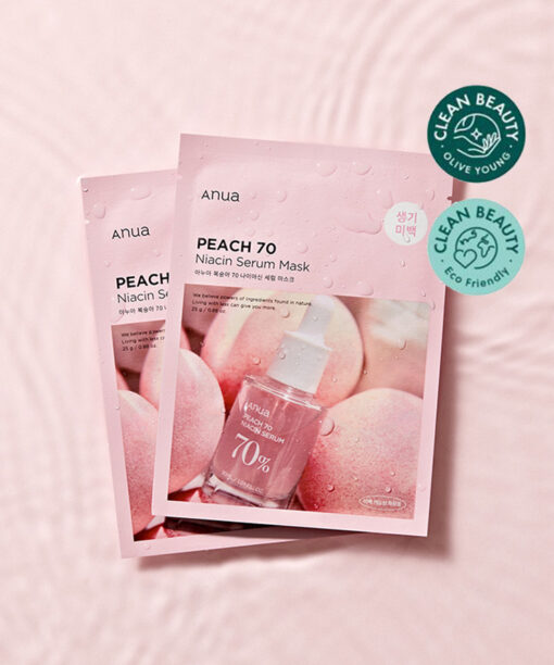 韓國 Anua Peach 70 Niacin Serum Mask 🍑保濕提亮美肌活力桃花面膜 10片裝 - 2種選擇