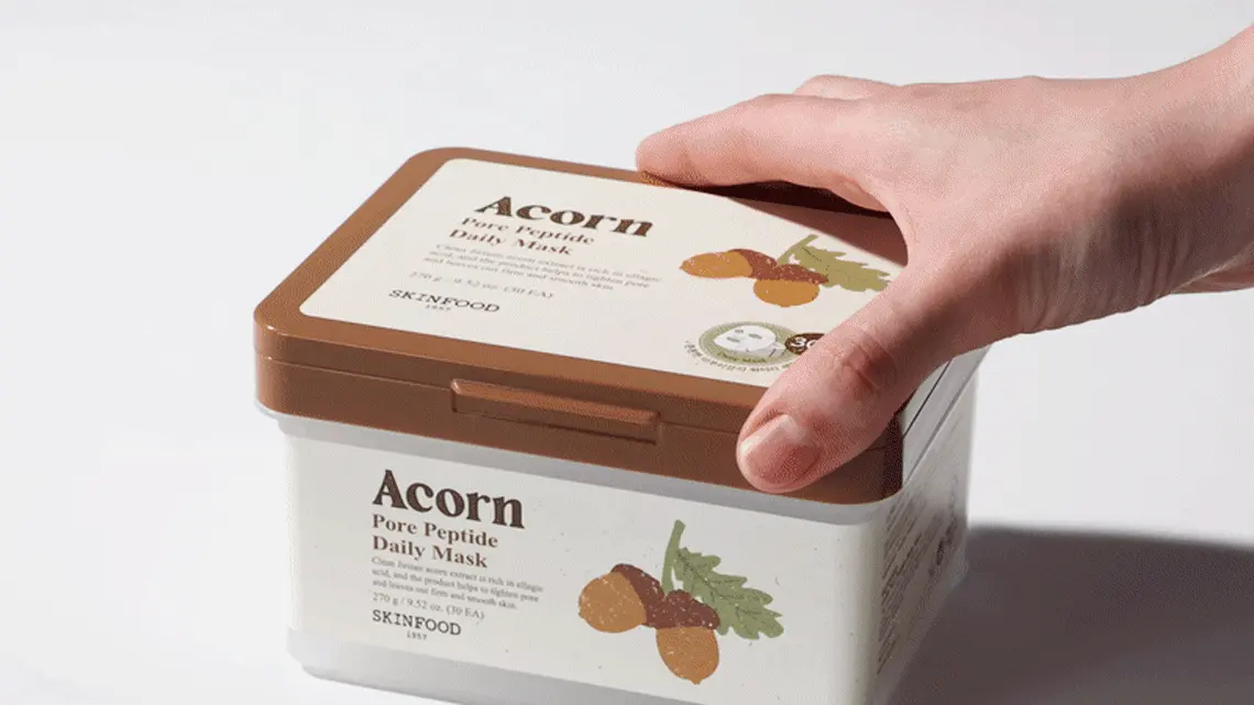 韓國 SkinFood Acorn Pore Peptide Daily Mask 橡子專利肽🌰收毛孔回彈🌰日用早安面膜 - 30片裝