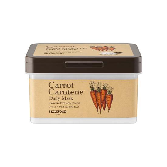 每天5分鐘～韓國 SkinFood Carrot Carotene Daily Mask 胡蘿蔔素🥕鎮靜保濕抗氧🥕日用早安面膜 - 30片裝