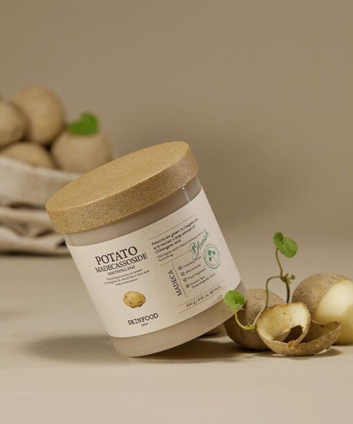 韓國 SkinFood Potato Madecassoside Soothing Pad 馬鈴薯積雪草舒緩爽膚棉片 - 60片裝