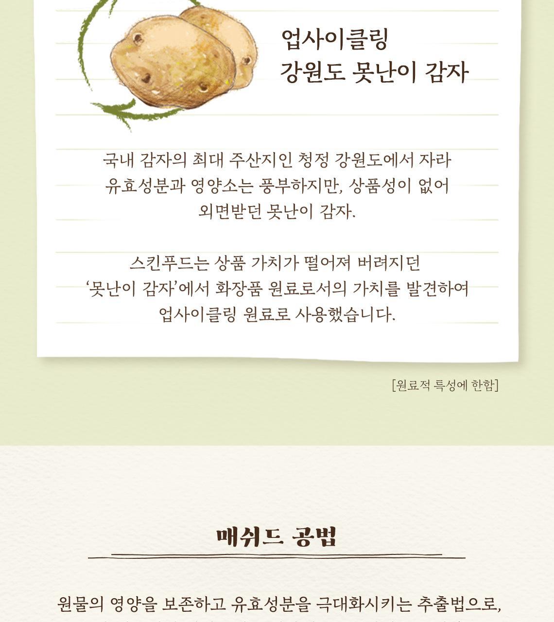 韓國 SkinFood Potato Madecassoside Soothing Pad 馬鈴薯積雪草舒緩爽膚棉片 - 60片裝