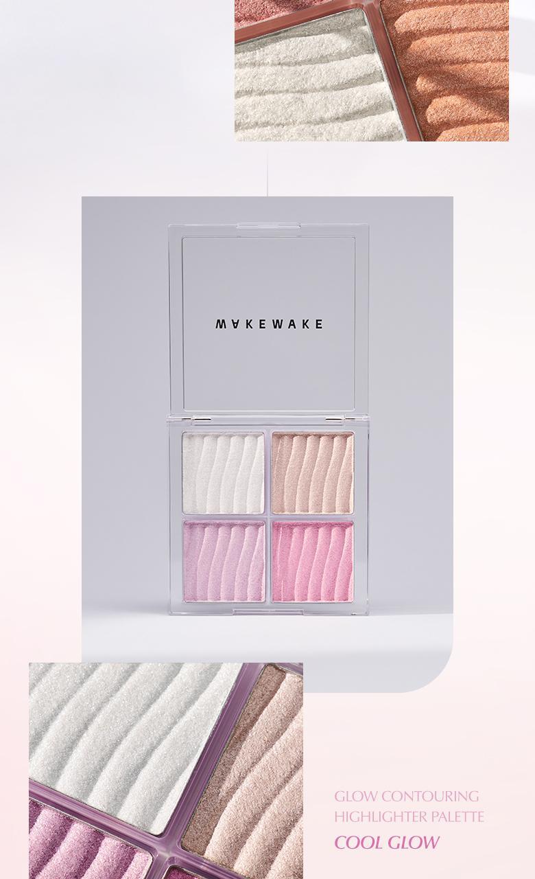 韓國 WakeMake Glow Contouring Highlighter Palette 4色立體塑影高光盤 - 2色調選擇