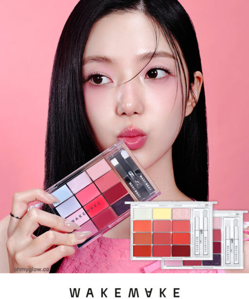 韓國 WakeMake Soft Coloring Lip Palette 9色水亮唇霜盤連掃 - 2色調選擇