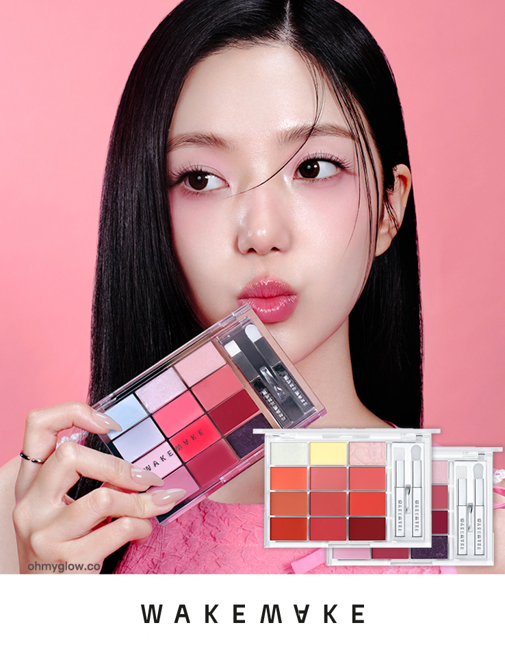 韓國 WakeMake Soft Coloring Lip Palette 9色水亮唇霜盤連掃 - 2色調選擇