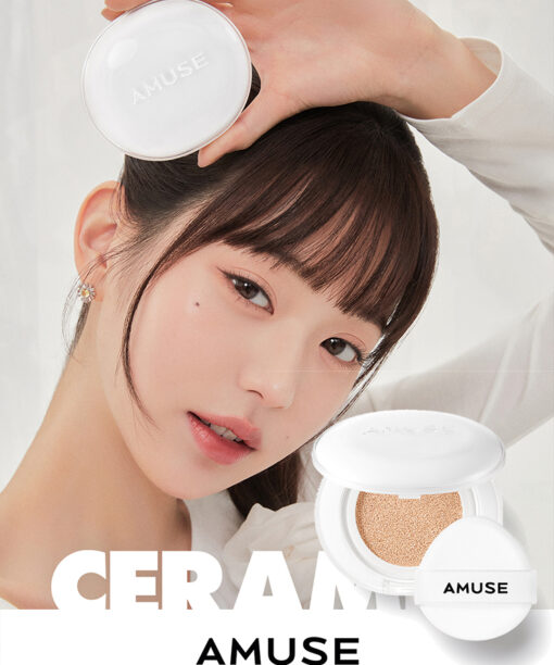 天生無瑕陶瓷肌～韓國 Amuse Ceramic Skin Perfector Cushion 完美陶瓷肌純素氣墊粉底 SPF40 PA++ - 4色選擇