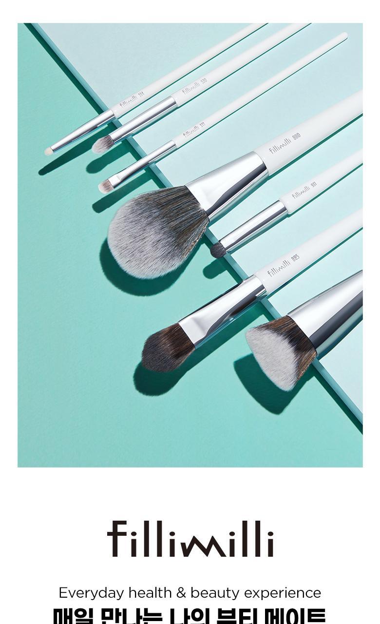 乾閃濕閃都用得~韓國FilliMilli Point Glitter Brush Duo 重點亮片眼影掃(Shimmer + Glitter Brush) 一套2支裝