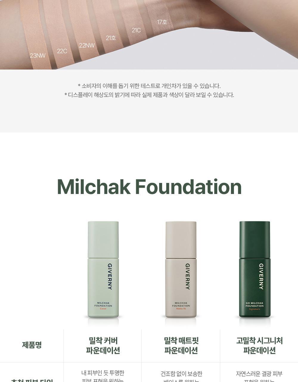 韓國 GIVERNY Milchak Cover Foundation 72小時持3秒貼服粉底液 SPF30 PA++
