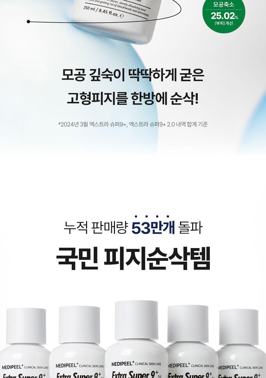 新升級2.0!韓國 Medi Peel Extra Super 9+ Blackhead Care Solution 2.0 黑頭清道夫淨鼻清潔液 - 250ml