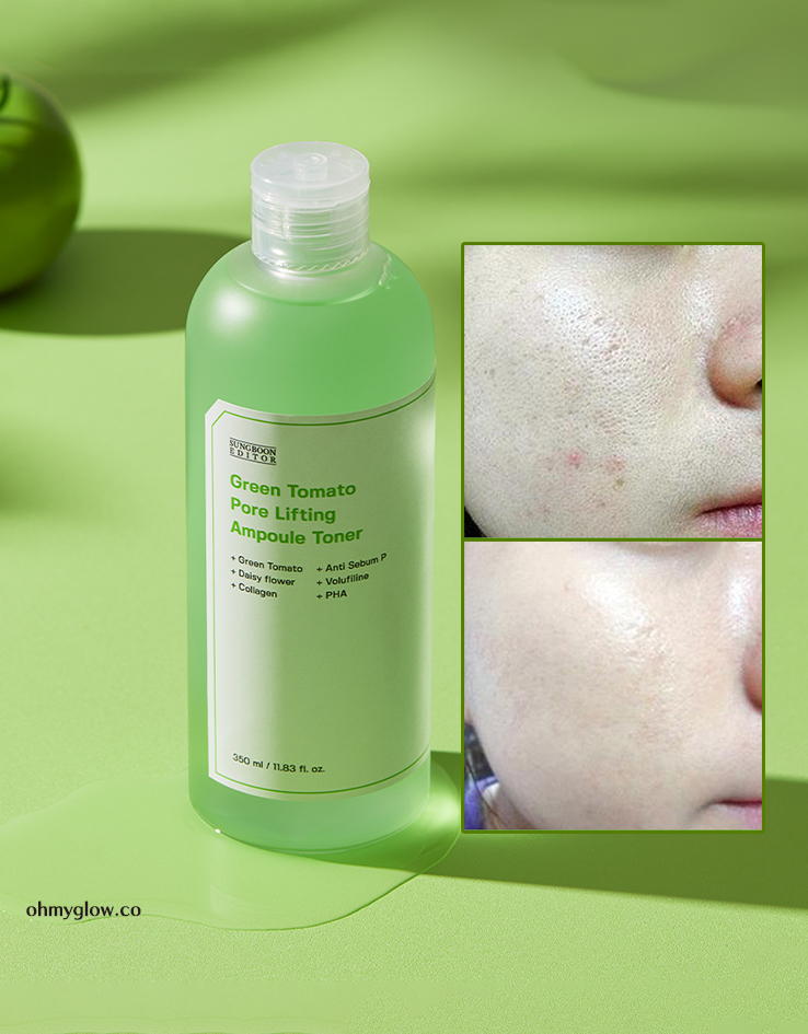 韓國 Sungboon Editor Green Tomato Pore Lifting Ampoule Toner 綠番茄緊緻收毛孔安瓶爽膚水 - 350ml