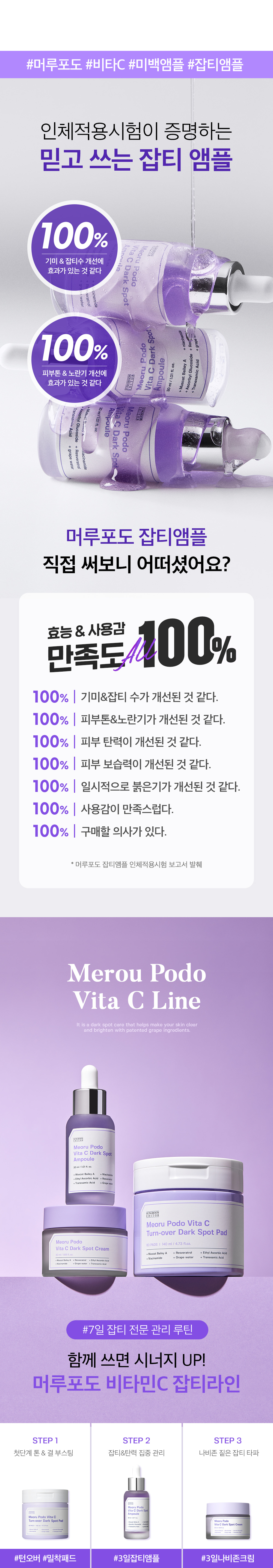 韓國 Sungboon Editor Meoru Podo VitaC Dark Spot Ampoule 專利野生葡萄維C美白去斑印安瓶精華 - 30ml