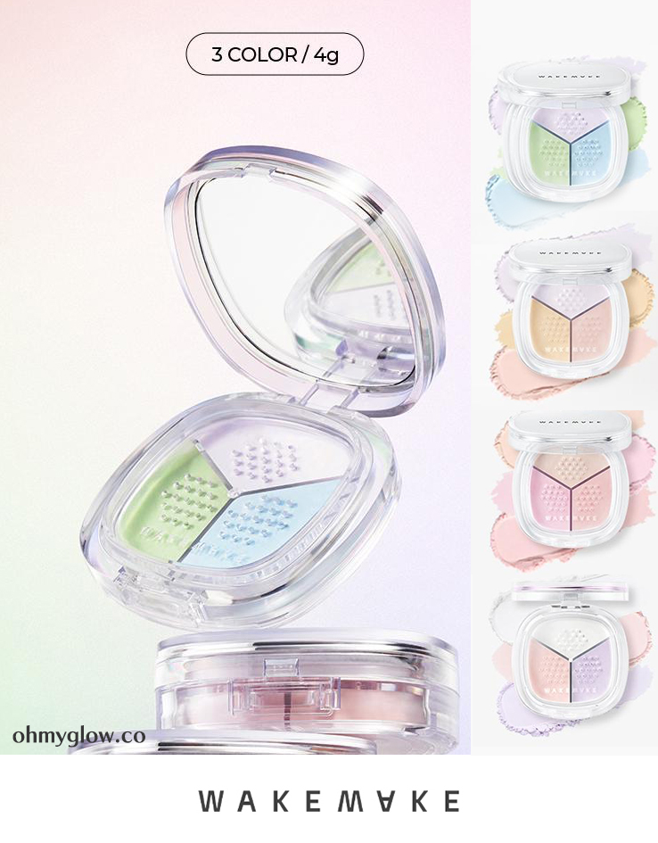 新色#04入～🏆GlowPick！Givenchy平替！韓國 WakeMake Stay Fixer Multi Color Powder 3色調色亮膚定妝碎粉(#01-04) - 4色選擇