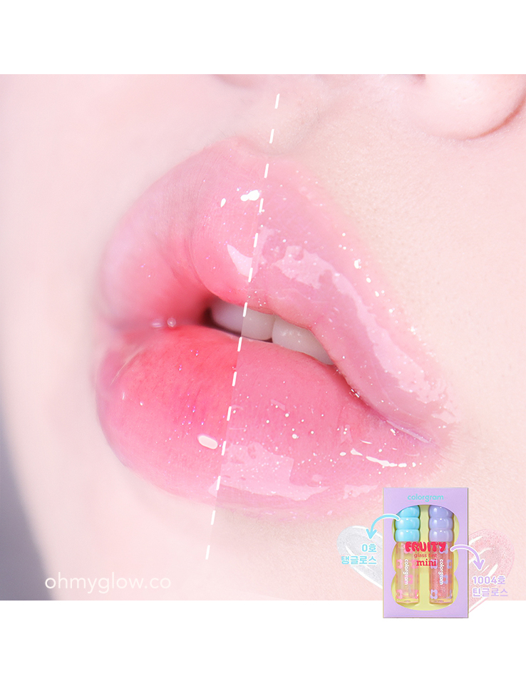 韓國 Colorgram Fruity Glass Tint Mini Duo 冰糖葫蘆果汁水亮唇蜜迷你唇釉2支套裝 - 3款套裝選擇