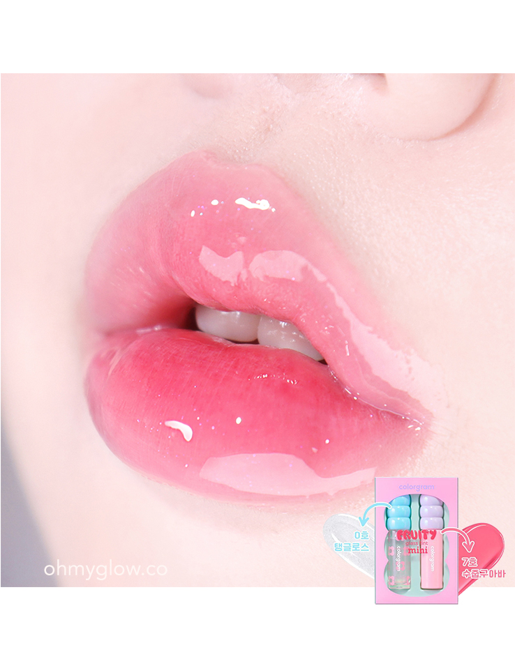 韓國 Colorgram Fruity Glass Tint Mini Duo 冰糖葫蘆果汁水亮唇蜜迷你唇釉2支套裝 - 3款套裝選擇