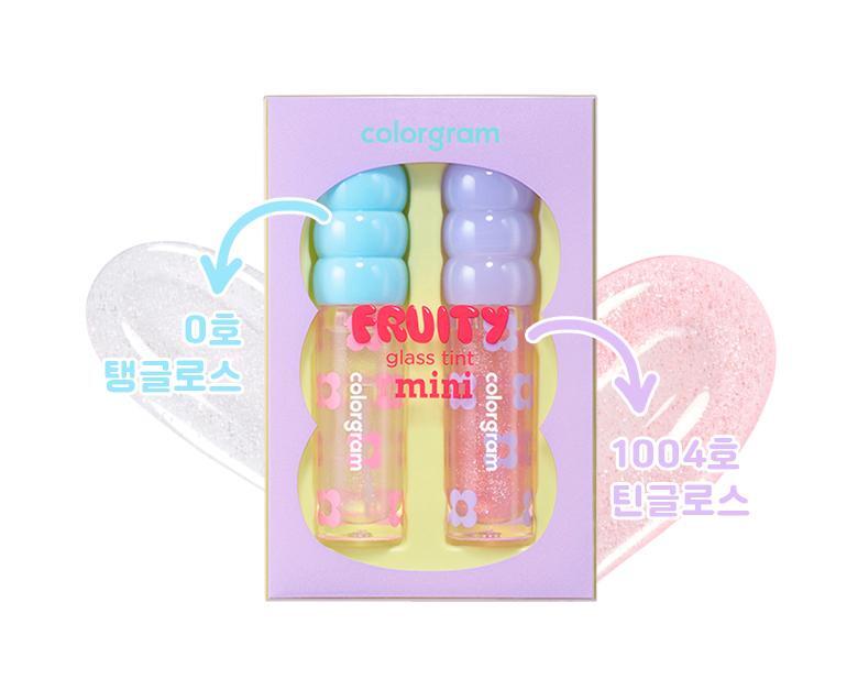 韓國 Colorgram Fruity Glass Tint Mini Duo 冰糖葫蘆果汁水亮唇蜜迷你唇釉2支套裝 - 3款套裝選擇