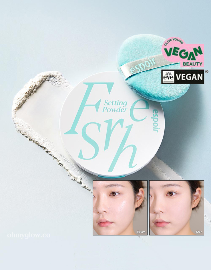 韓國Espoir Fresh Setting Powder 8K級極細粉～隱沒毛孔清爽控油定妝粉餅