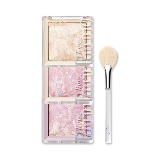 【送高光掃✨】韓國 Espoir Tone Pairing Highlighter 大理石紋高光盤連高光掃 - 3色選擇