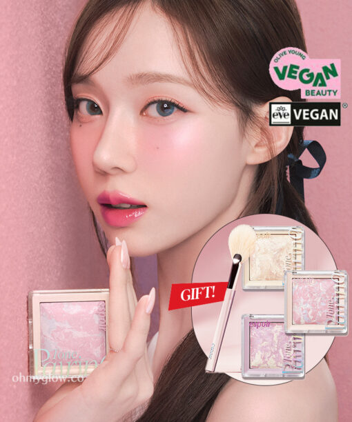 【送高光掃✨】🏆GlowPick~Winter's Pick! Espoir Tone Pairing Highlighter 大理石紋高光盤連高光掃 - 3色選擇