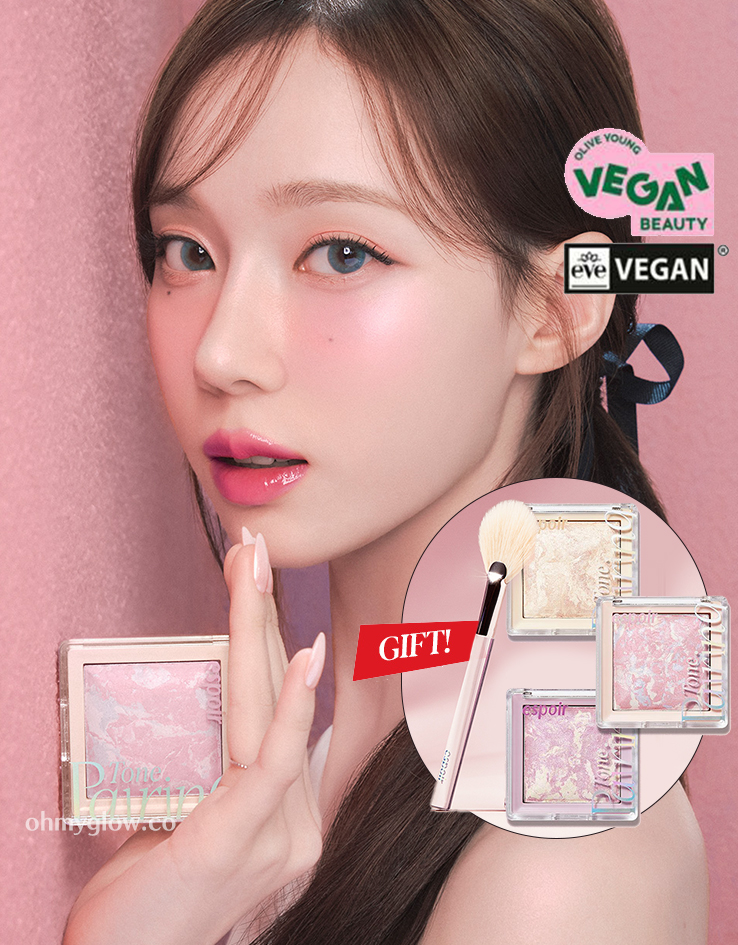 【送高光掃✨】🏆GlowPick~Winter's Pick! Espoir Tone Pairing Highlighter 大理石紋高光盤連高光掃 - 3色選擇