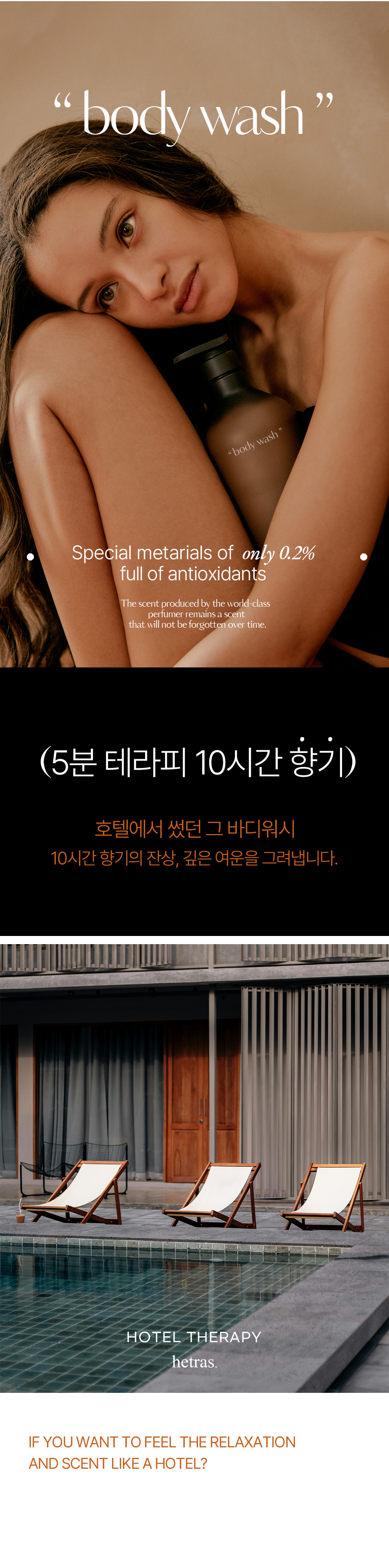 大容量~韓國 hetras Hotel Therapy Body Wash 酒店級香療沐浴露 1013ml - 7種香味選擇