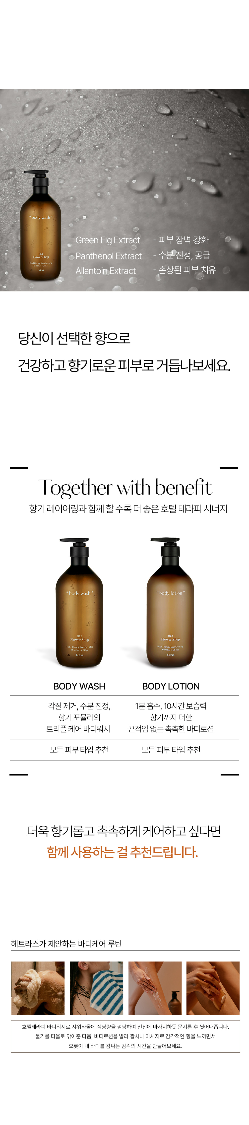 大容量~韓國 hetras Hotel Therapy Body Wash 酒店級香療沐浴露 1013ml - 7種香味選擇