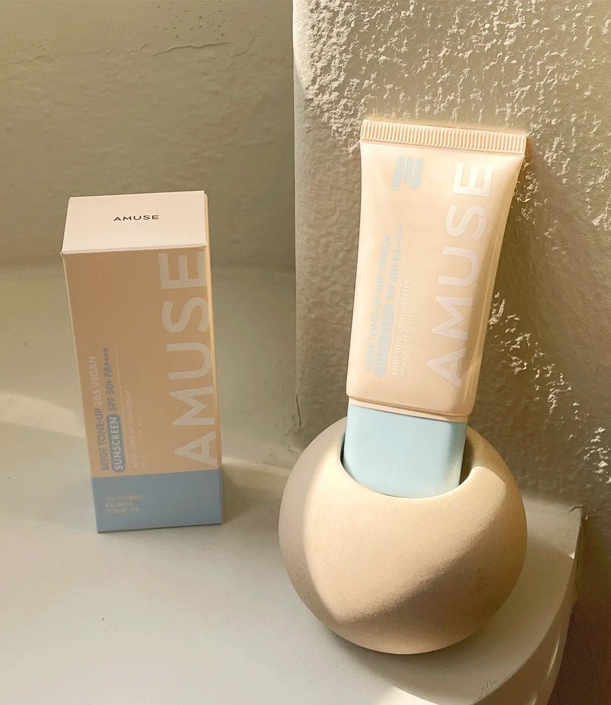 韓國 AMUSE Beige Tone Up 365 Vegan Sunscreen 365天提亮純素有色防曬霜SPF50+ PA++++