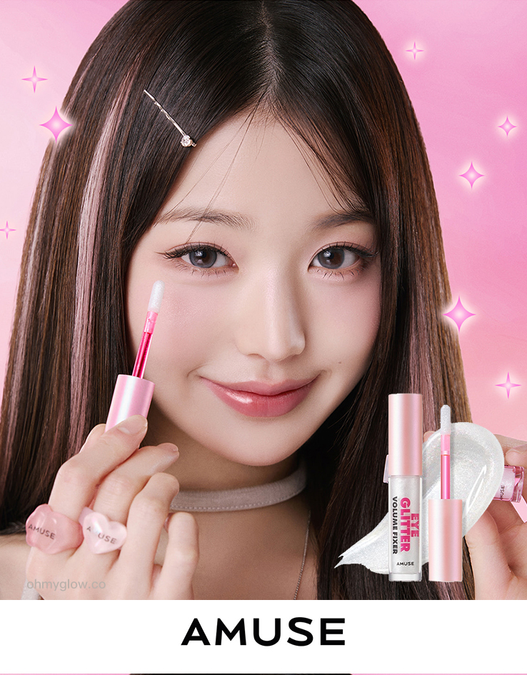 韓國AMUSE Eye Glitter Volume Fixer 多用途閃亮眼影液 - 01 Glass