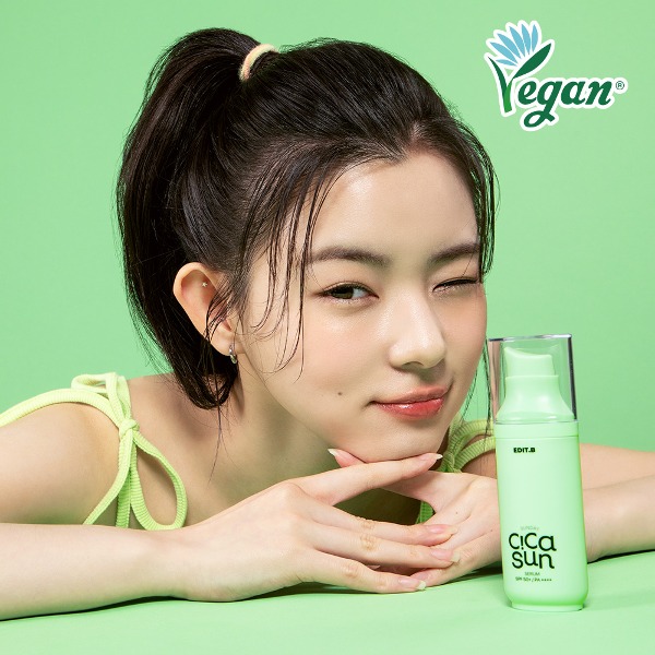 韓國 EDIT.B Sunday Cica Sun Serum 💚 去紅舒緩積雪草防曬精華 SPF50+ PA++++ - 55ml