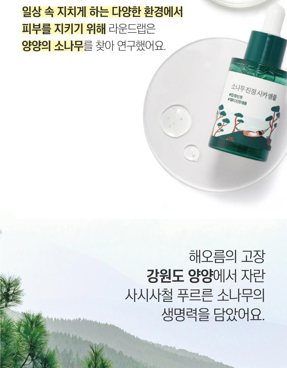 韓國 RoundLab Pine Calming CICA Ampoule 松樹積雪草鎮靜安瓶精華 - 30ml