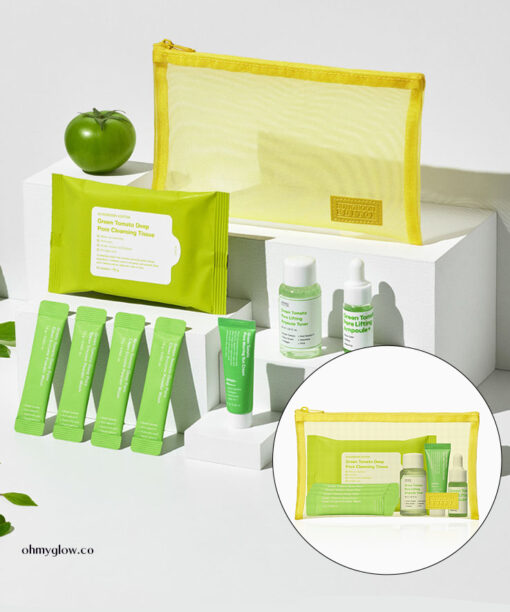韓國 Sungboon Editor Green Tomato Travel Kit 皇牌綠番茄緊緻收毛孔系列旅行套裝(卸妝+潔面+爽膚+精華+面霜) - 150g