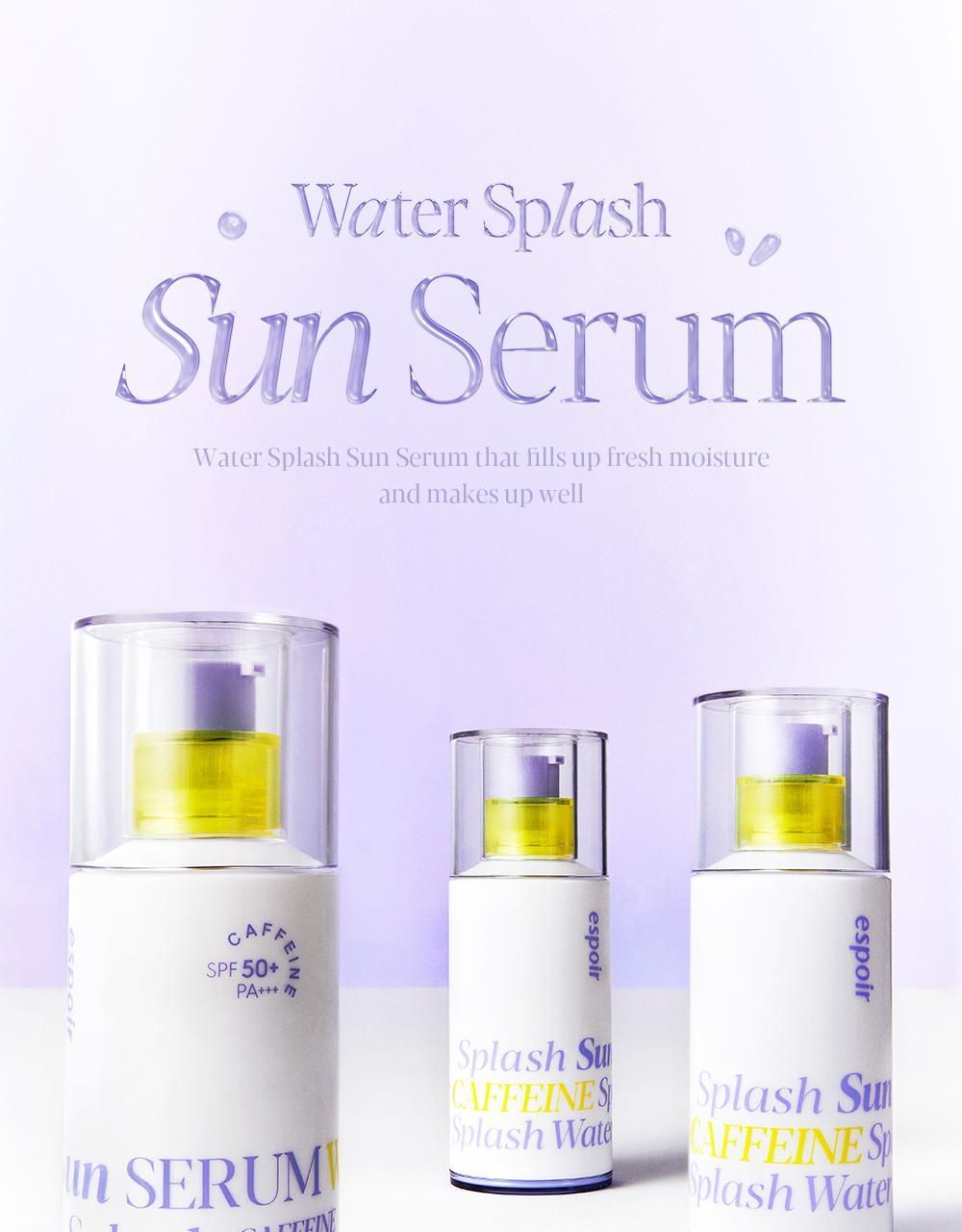 【限量套裝送卸妝油】韓國 espoir Water Splash Sun Serum 爆水防曬精華50ml送卸妝油(+25ml) SPF50+ PA+++