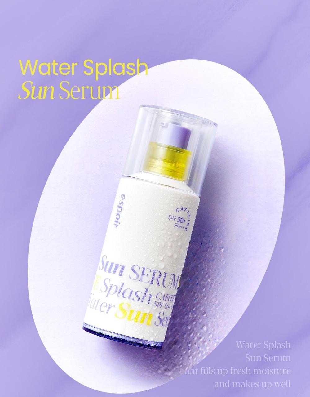 【限量套裝送卸妝油】韓國 espoir Water Splash Sun Serum 爆水防曬精華50ml送卸妝油(+25ml) SPF50+ PA+++