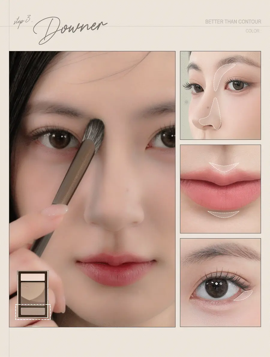 韓國 romand Better Than Contour 5色立體小顏修容提亮輪廓盤 - 冷暖2色選擇