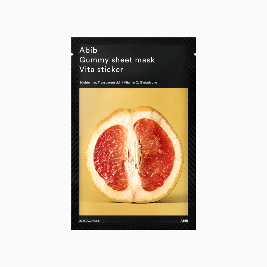 [升級新版] 10分鐘美白～韓國 Abib Gummy Sheet Mask Vita Sticker 香口膠維C提亮活力面膜 一盒10片 - 2種選擇