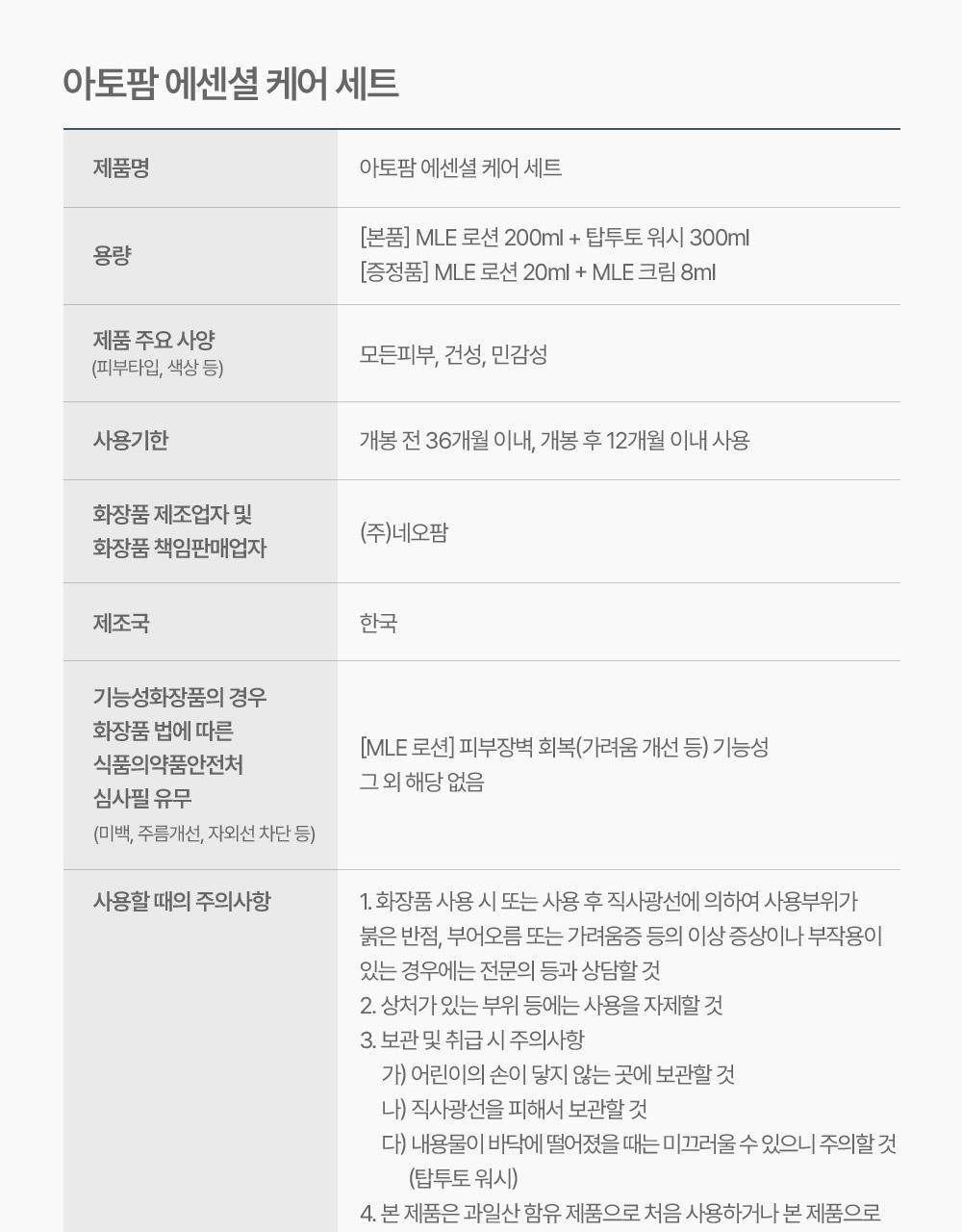 0-99歲都用得!孕婦嬰兒敏感肌~韓國 ATOPALM Essential Care Set 沖涼保濕霜優惠4件套裝(Lotion 200ml + Wash 300ml + Lotion 20ml + Cream 8ml)